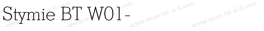 Stymie BT W01字体转换